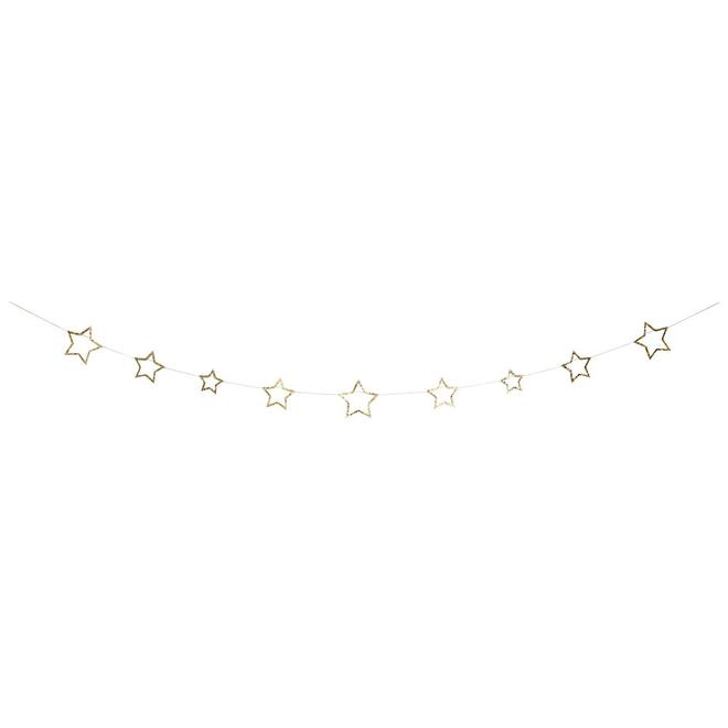 Gold Glitter Star Garland By Meri Meri